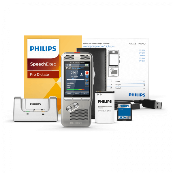 Philips Pocket Memo Voice Recorder DPM-8000