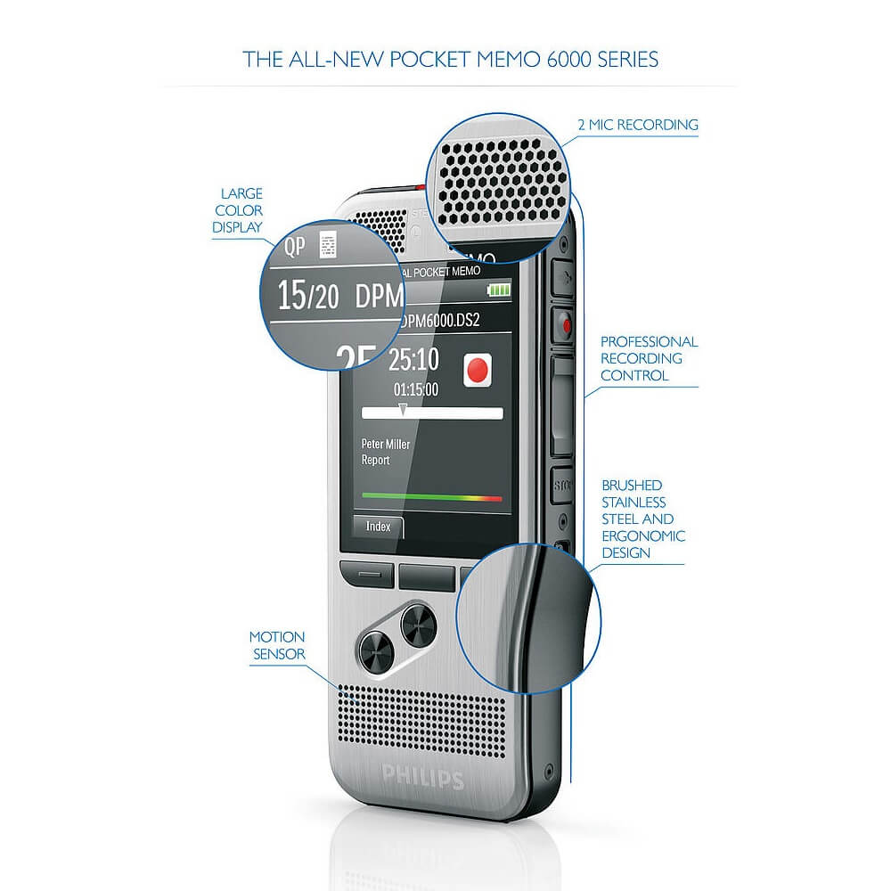 Philips Pocket Memo Voice Recorder DPM-6000 | Pacific ...
