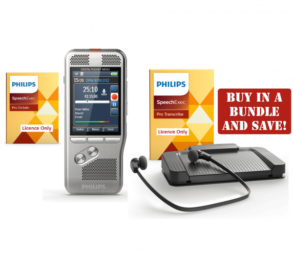 Philips DPM 8000 \ LFH-7277 - Premium Dictation and Transcription Bundle