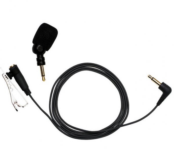 Photo of the Olympus ME-52W uni-directional noise-cancelling microphone | featured image for Olympus ME-52W Uni-Directional Noise-Cancelling Microphone.