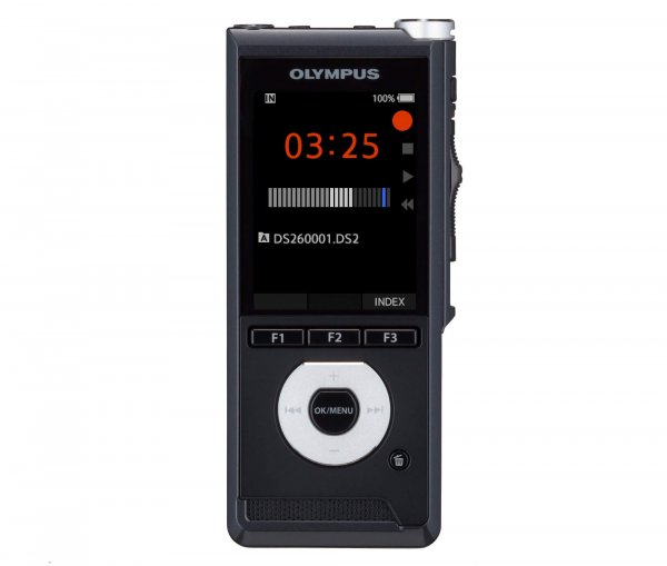 Photo of the front side of the Olympus DS-2600 | featured image for Olympus DS-2600 Business Dictation Recorder.