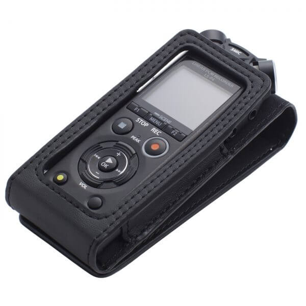 Photo of the Olympus CS-150 in a carry case | featured image for Olympus CS-150 Carry Case for DM-720 & LS-P4.