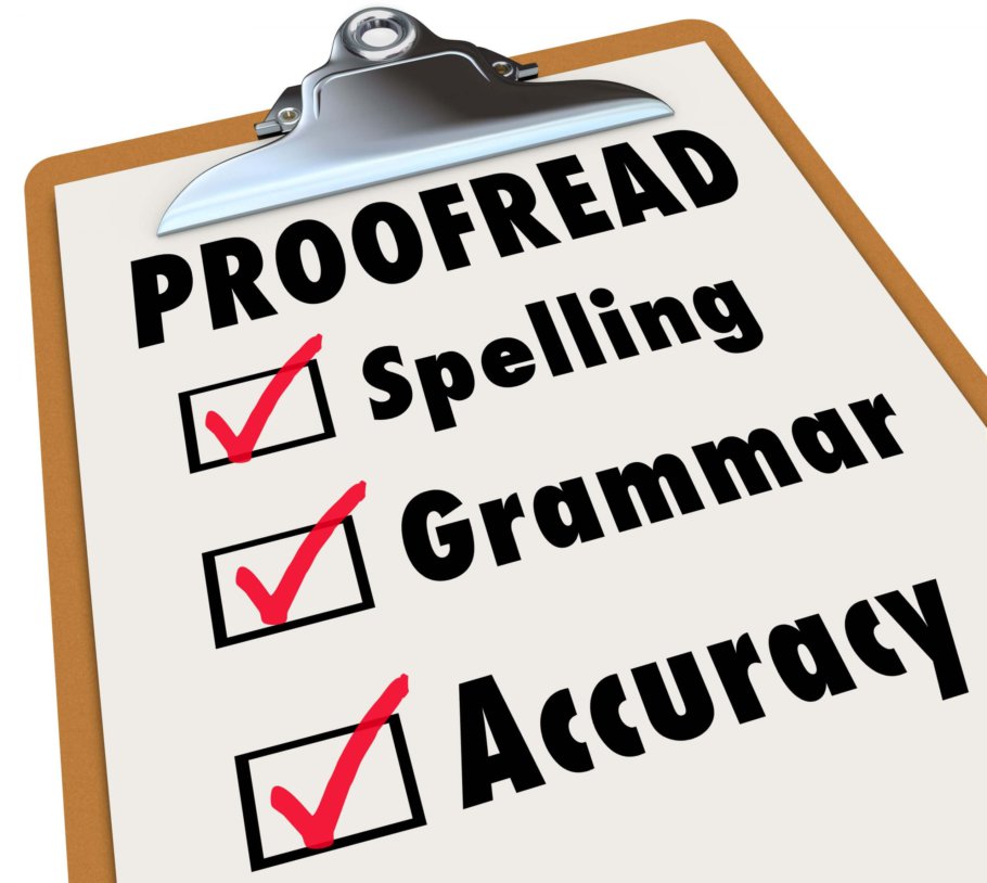 Proofread Clipboard Checklist Spelling Grammar Accuracy | featured image for What You Need to Become a Professional Typist.