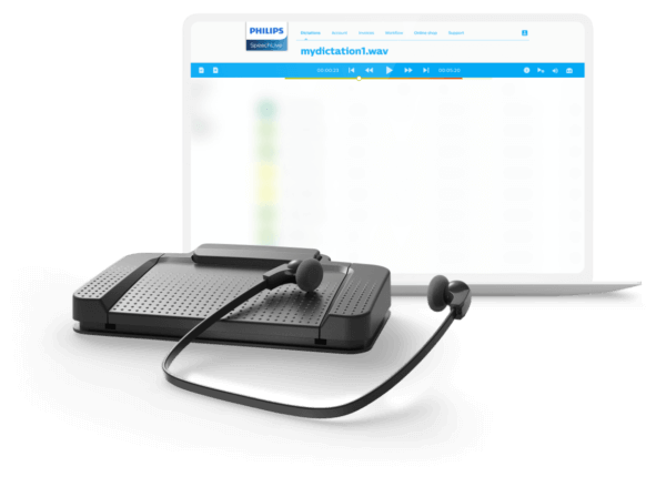 Photo of a the Philips online portal | Featured Image for Olympus Premium Dictation and Transcription Bundle Product Page by Pacific Transcription.